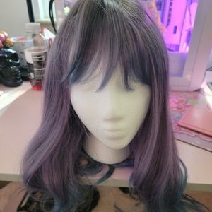 Smokey purple wig